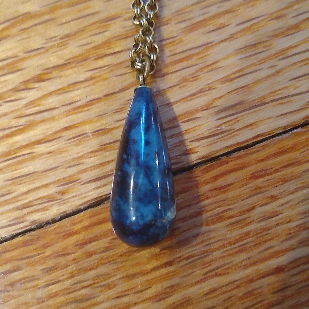 Blue vintage gemstone necklace